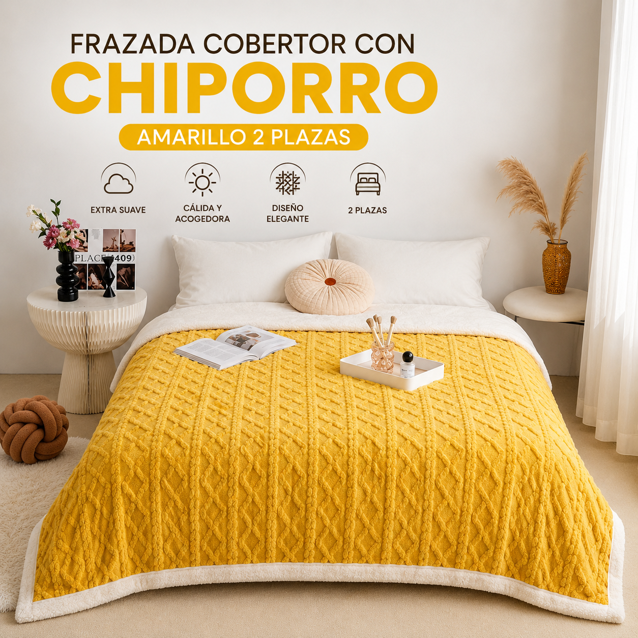 Frazada Cobertor con Chiporro 2 Plazas