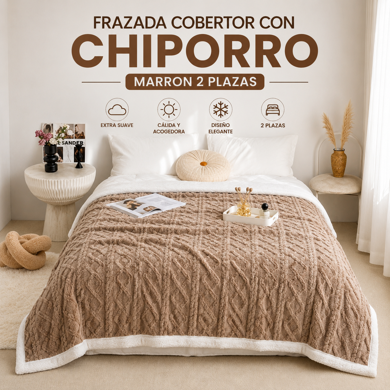 Frazada Cobertor con Chiporro 2 Plazas